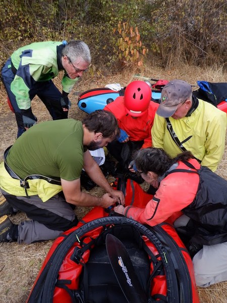 How many packrafters does it take to close a zipper?