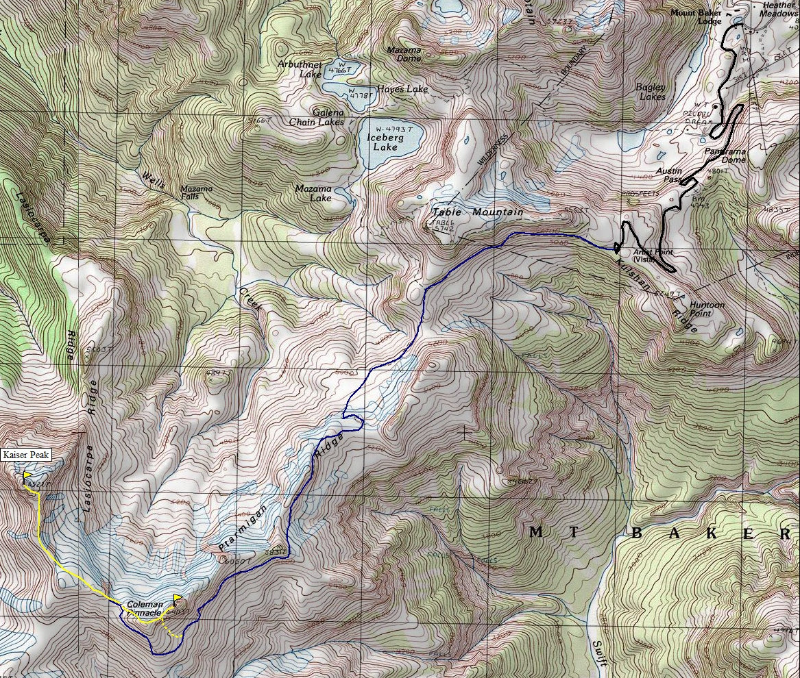 Coleman Pinnacle Route Map — The Mountaineers