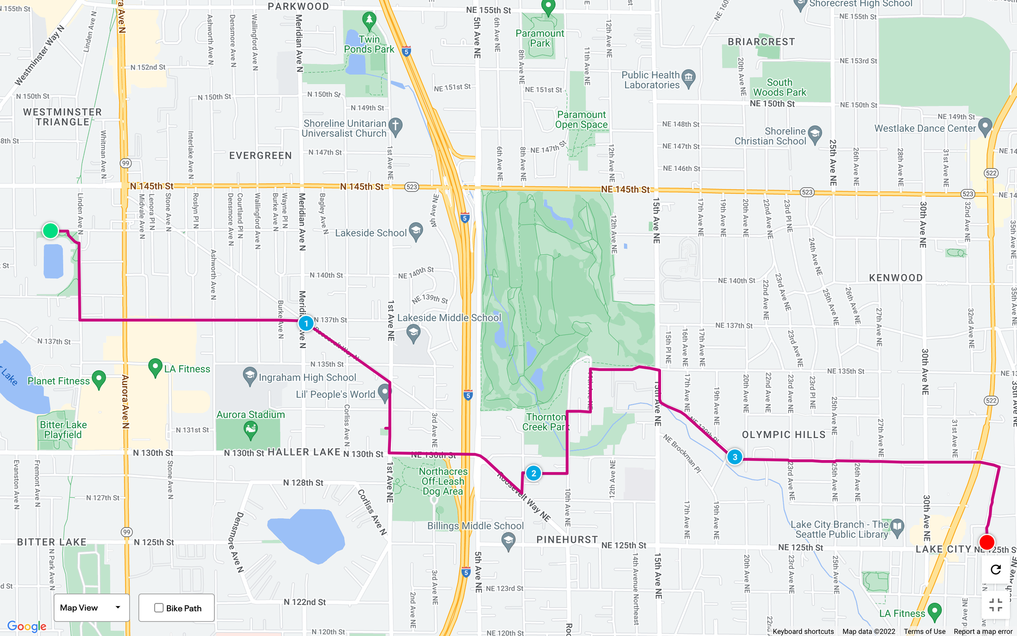 Route Map of Seattle's P-Patches: Bitter Lake to Lake City — The ...