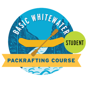 Basic Whitewater Packrafting Course Student